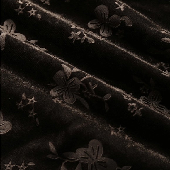 Dark brown velvet flower joggers - Picture 2 of 4